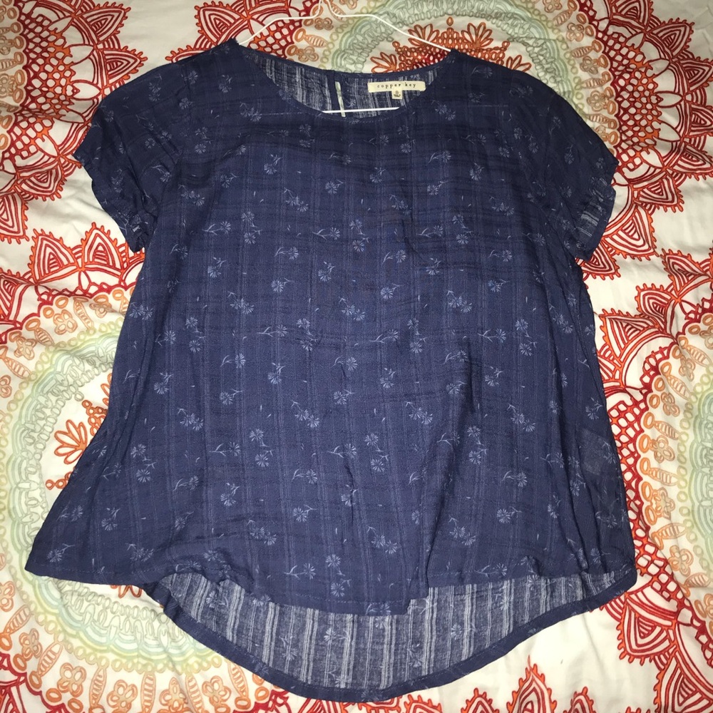 Blue Floral Top